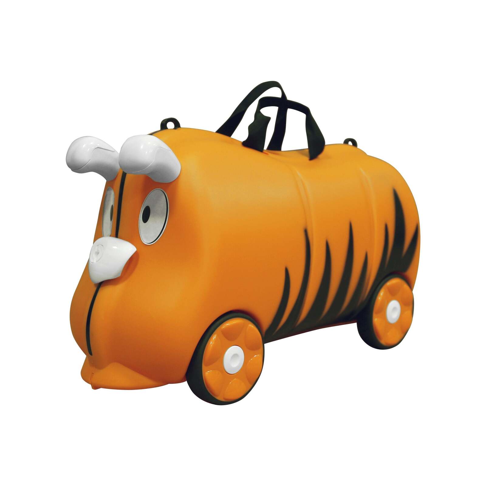 Kids 18L Travel Cabin Luggage w/ Trolley Ride On Wheel Suitcase Orange