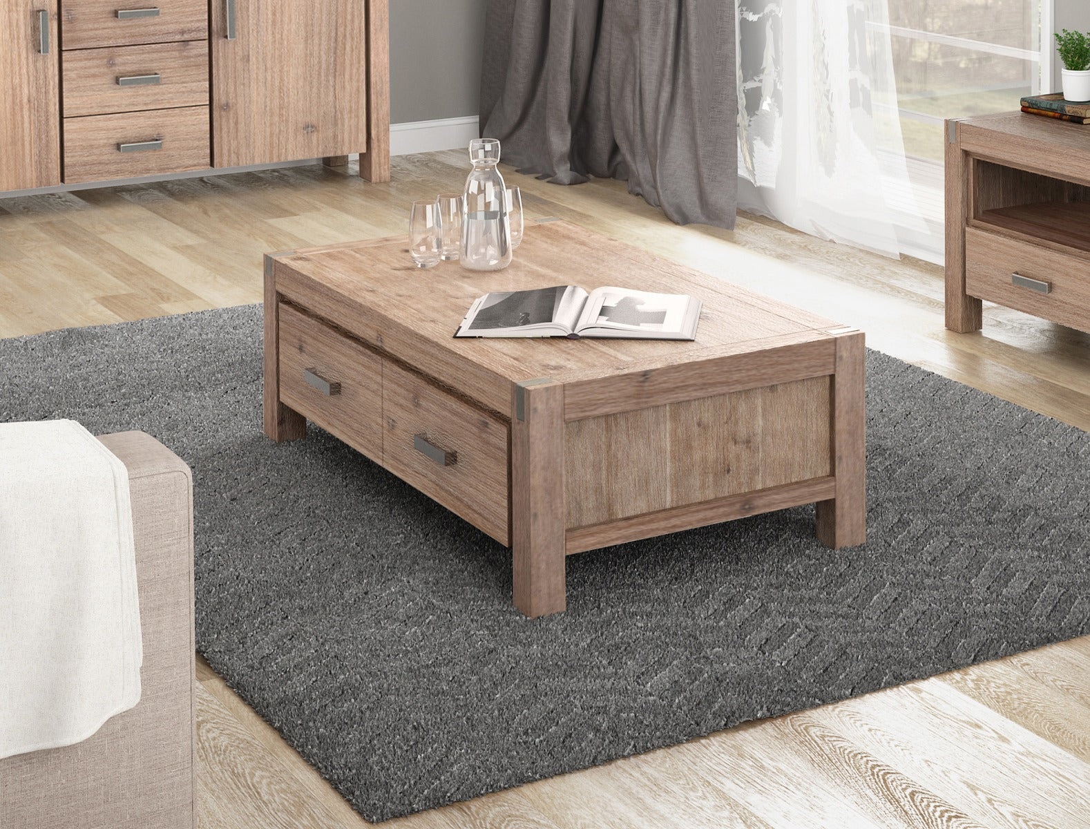 NOWRA 2 Drawer Coffee Table