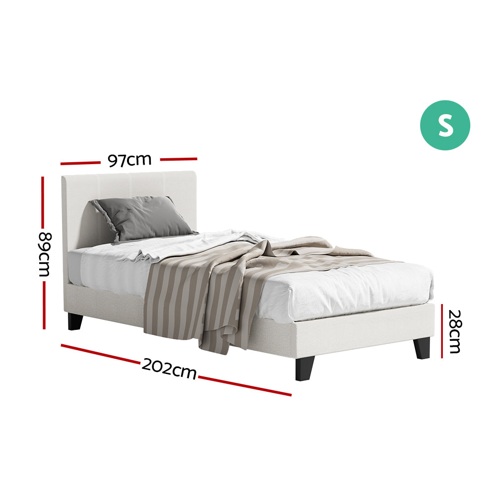Artiss Bed Frame King Single Size Boucle NEO