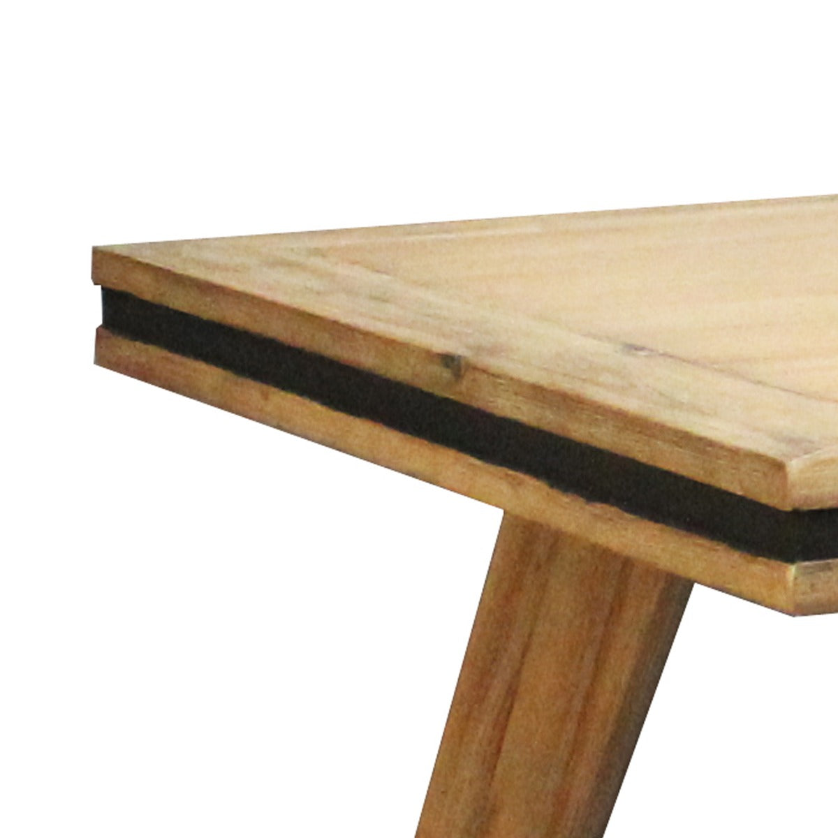 Rustic 180cm Acacia & Veneer Dining Table with Wooden Feet