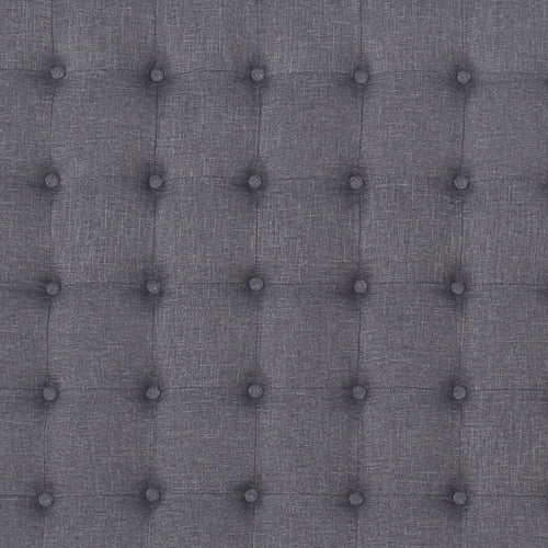 Premium Tufted King Headboard - Charcoal Linen Fabric