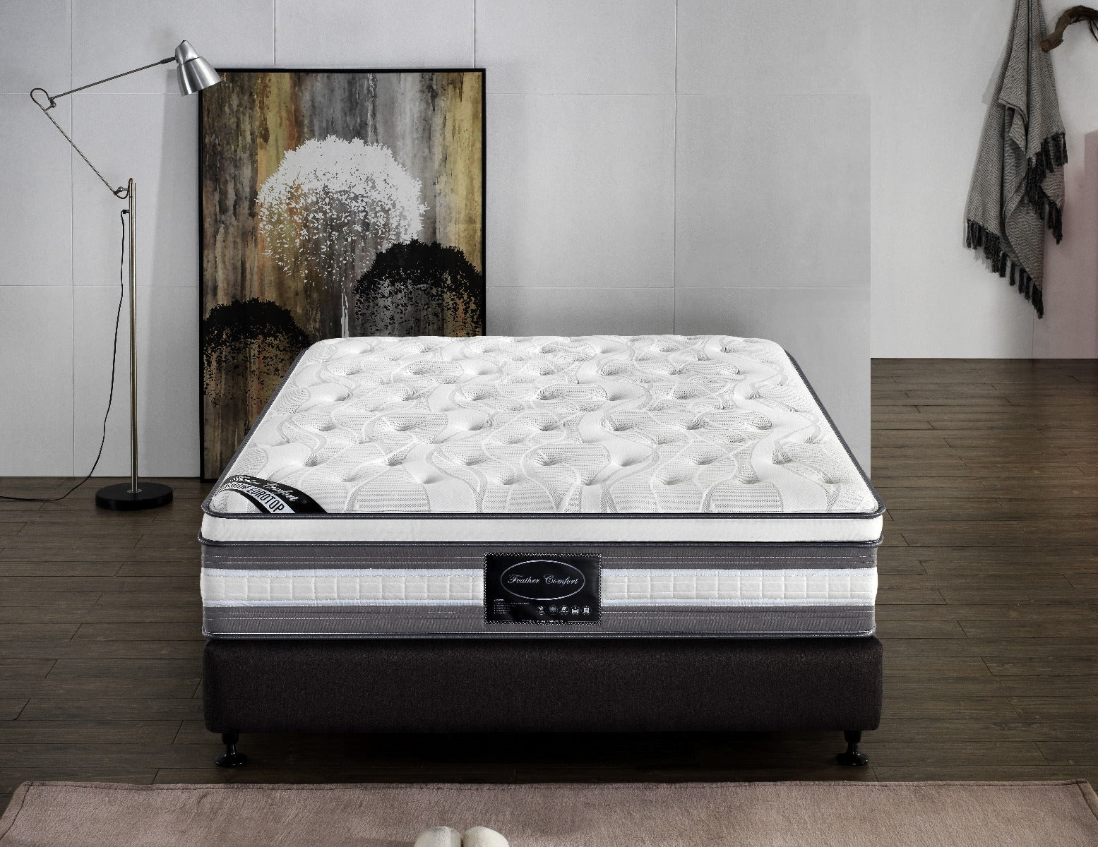 Medium Firm Queen Euro Top Mattress w/ Pocket Spring & Knitted Fabric