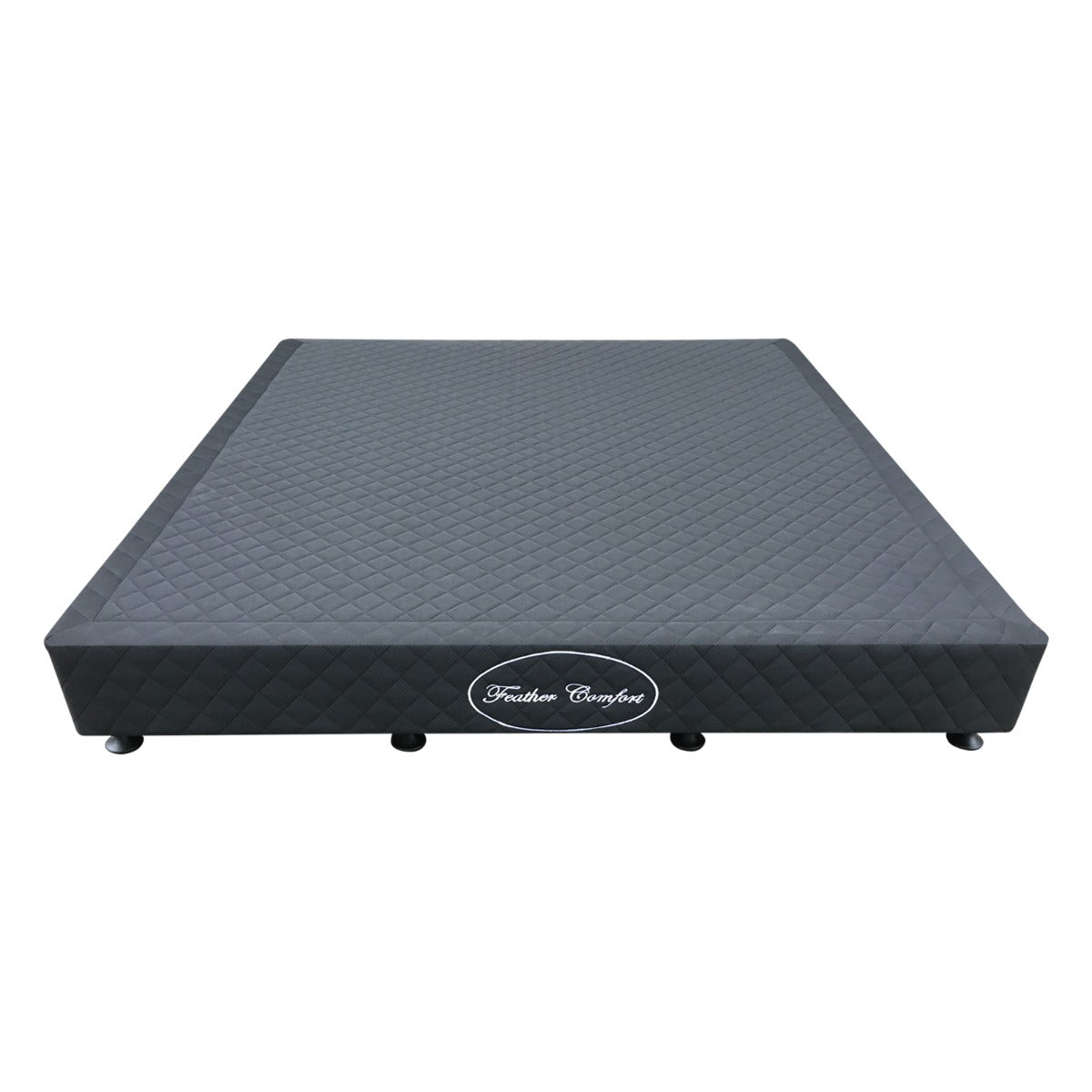 Double Size Mattress Base with Pine Slat, Removable Cover, Black