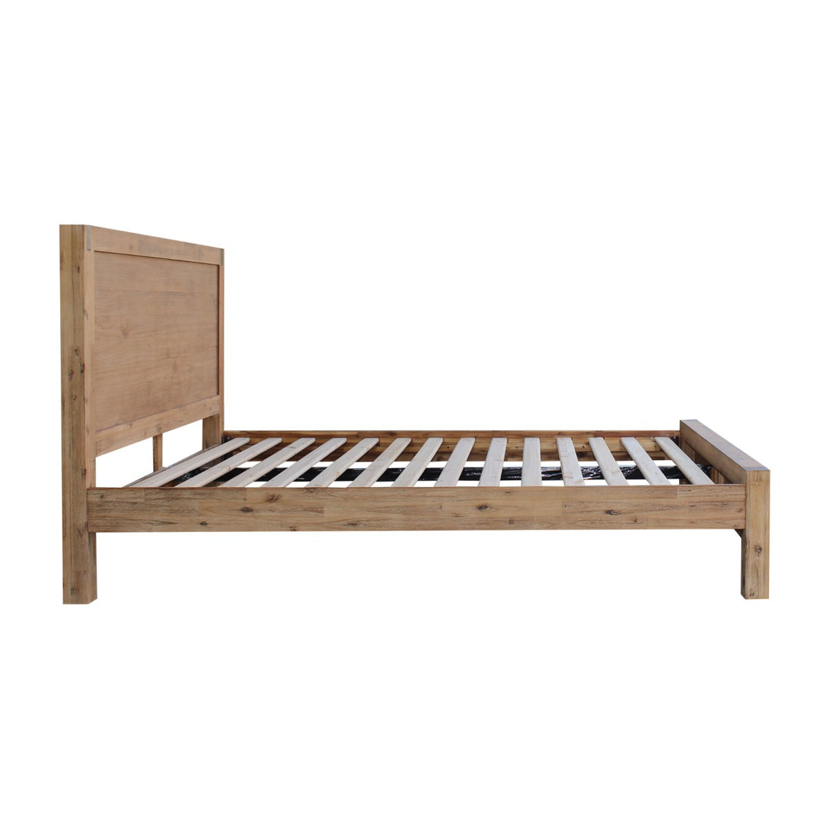 Solid Acacia King Single Bed Frame, Oak Finish, Nowra