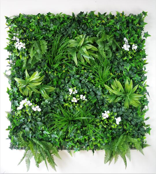 Snowy White Vertical Garden / Green Wall UV Resistant 100cm x 100cm