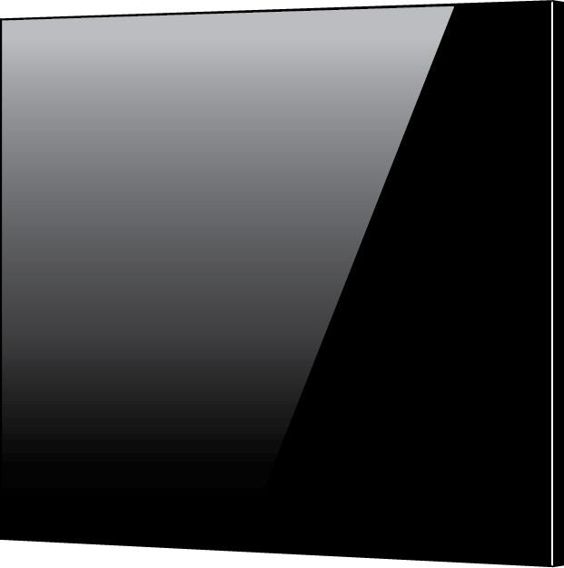 Heat Resistant Black Glass Kitchen Splashback, 90x75cm