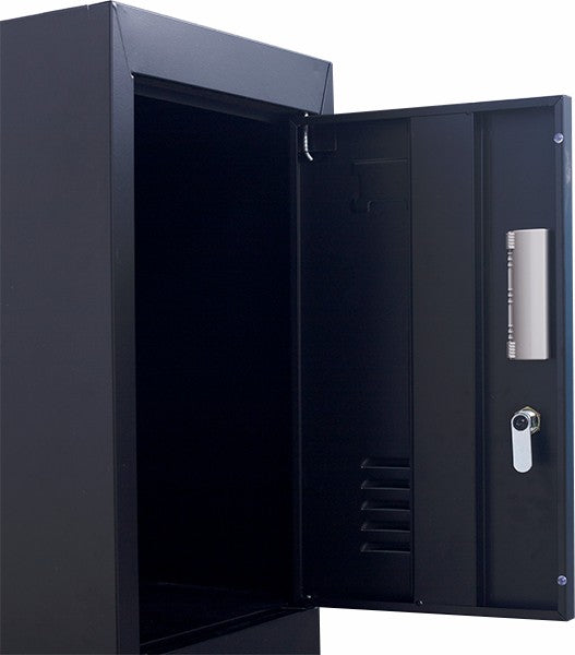 Durable 4-Door Black Steel Locker with Combo Lock