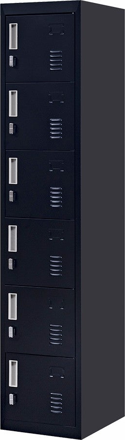 Durable 6-Door Steel Locker with Padlock for Office Gym School