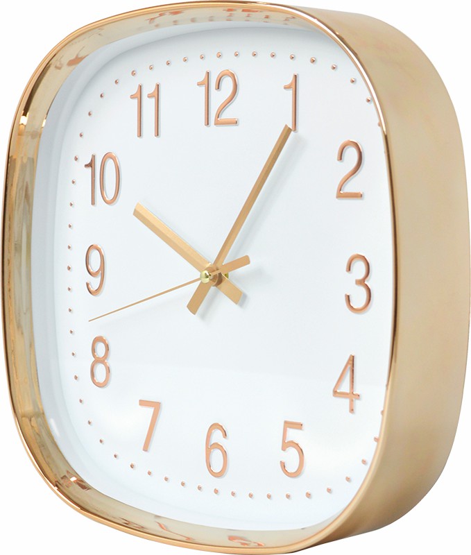 Silent Nordic Gold Wall Clock with Quartz Movement