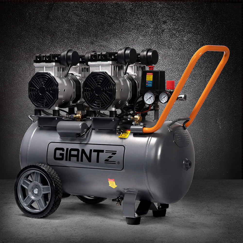 Ultra-Quiet 50L 3.0HP Oil-Free Air Compressor - Giantz