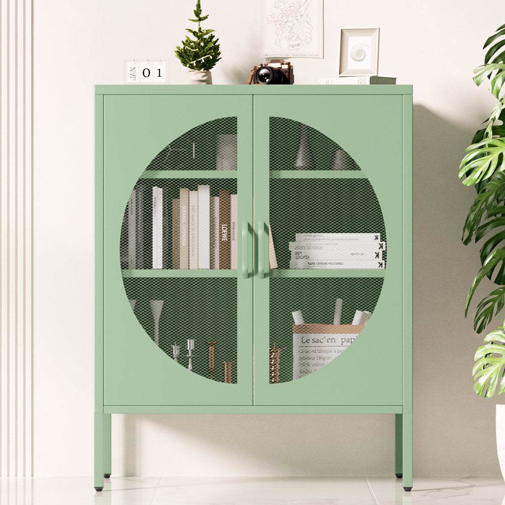 ArtissIn Buffet Sideboard Metal Cabinet - ELSA Green