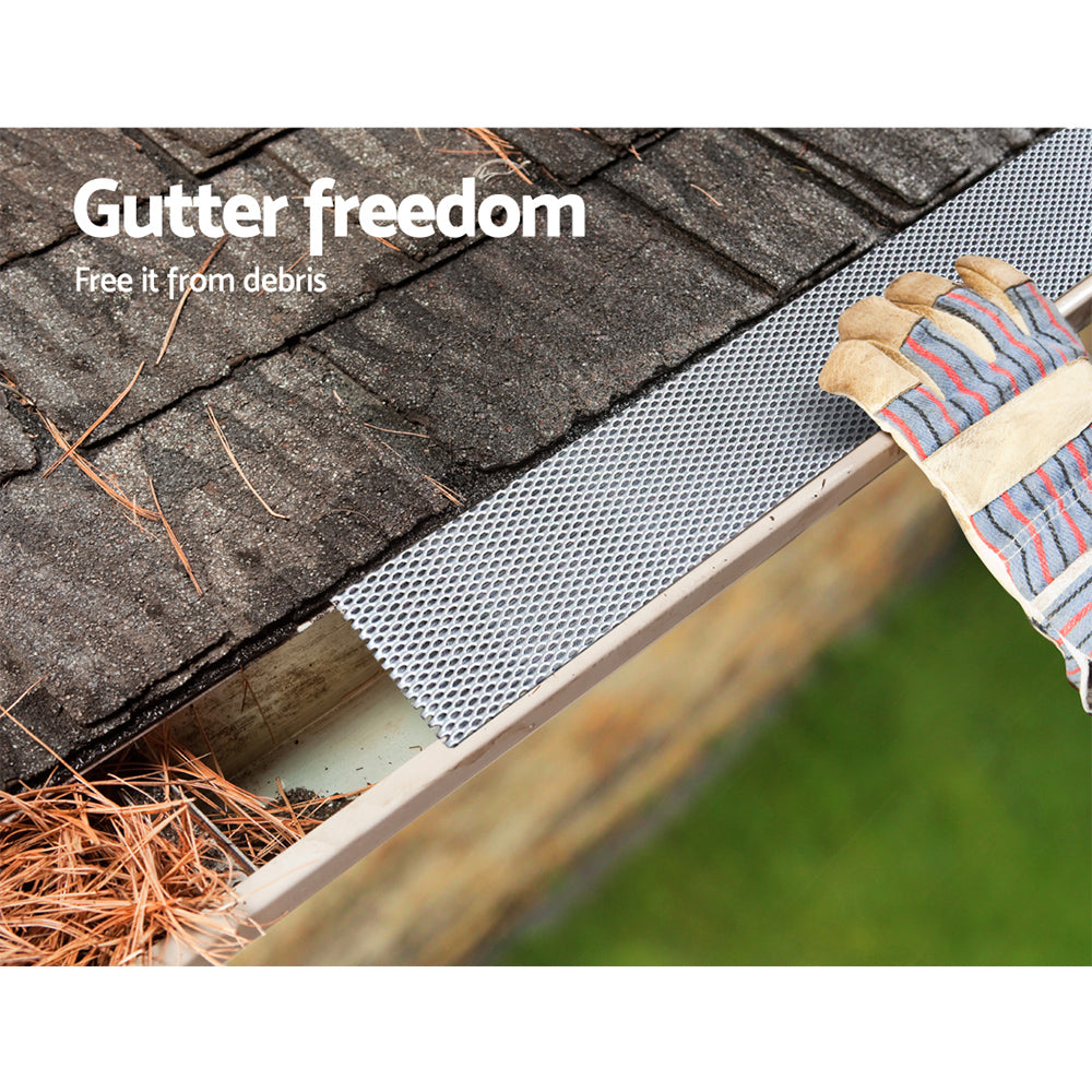 Aluminium Mesh Gutter Guard, 60M, Silver, 0.7mm – Gardeon