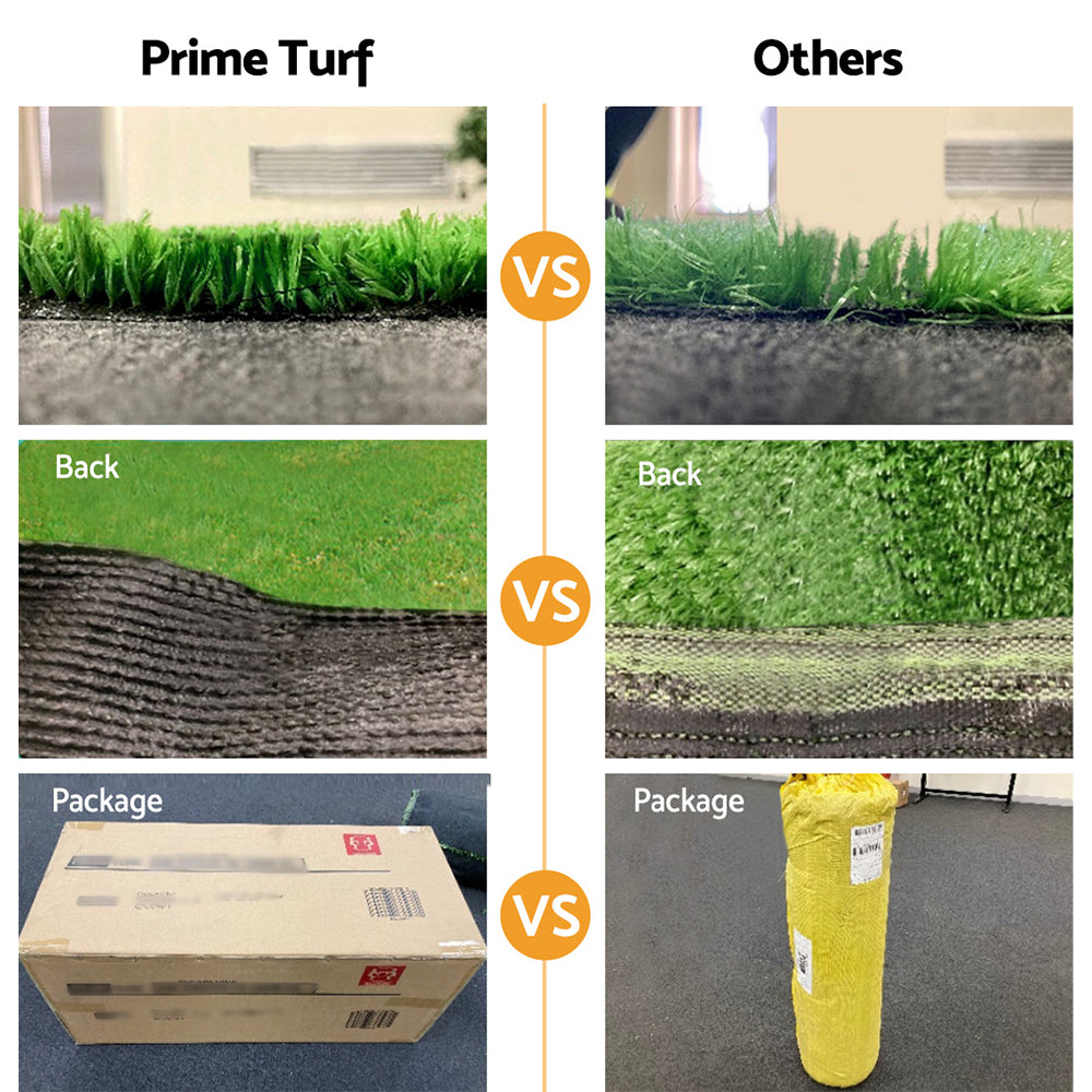 Primeturf Artificial Grass 20SQM 30mm Synthetic Fake Lawn Turf Plastic Plant 4-coloured 2mx5m