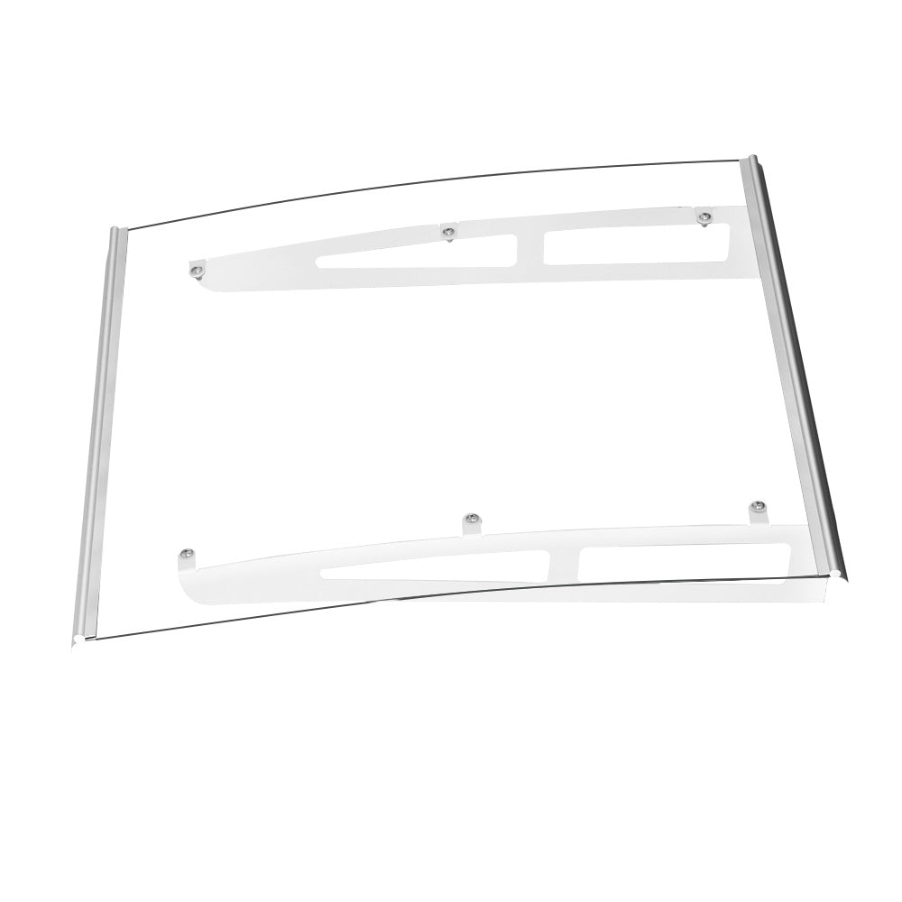 Instahut Window Door Awning Canopy 1mx1m Transparent Solid Sheet Aluminum Frame