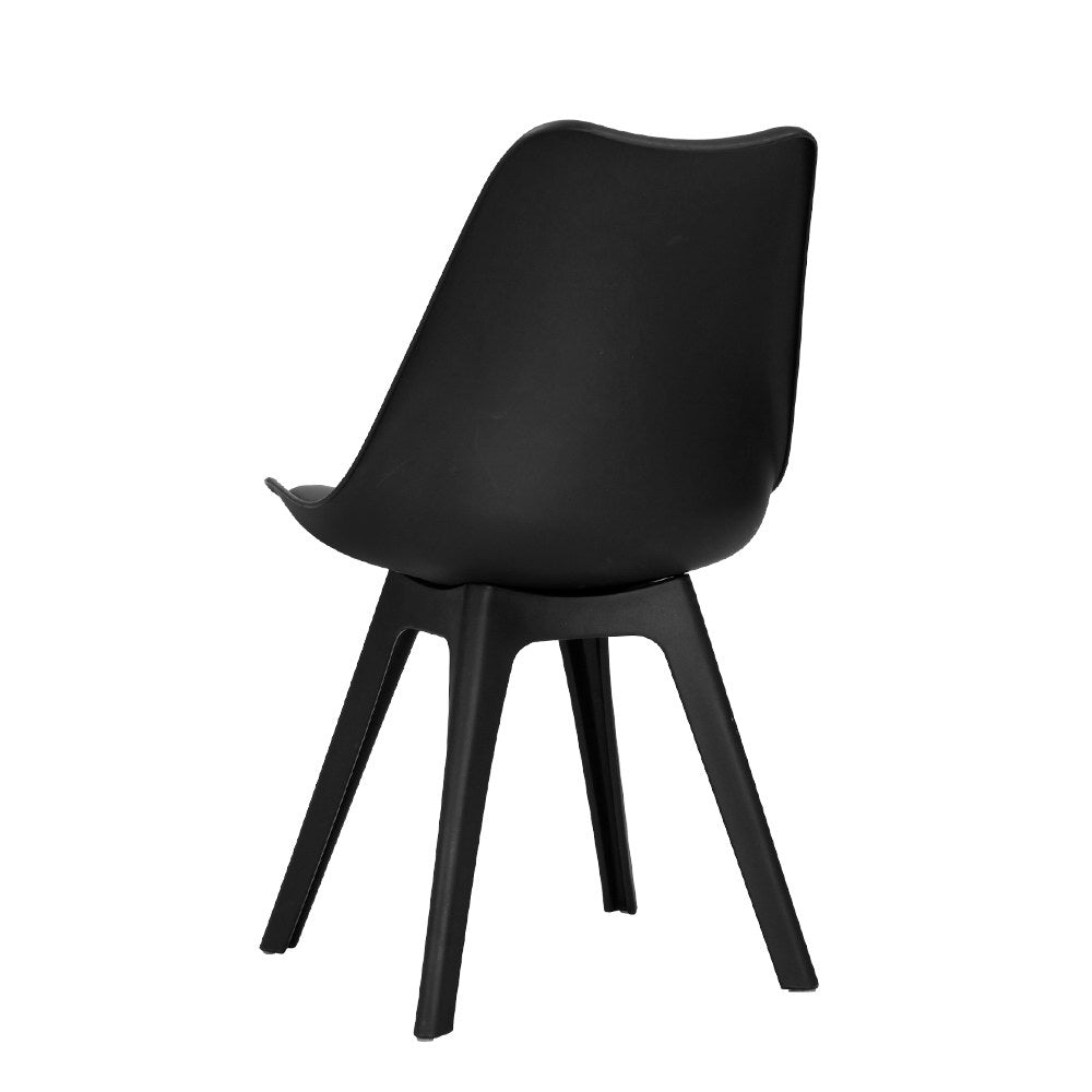Artiss Dining Chairs Set of 4 Leather Plastic DSW Replica Black