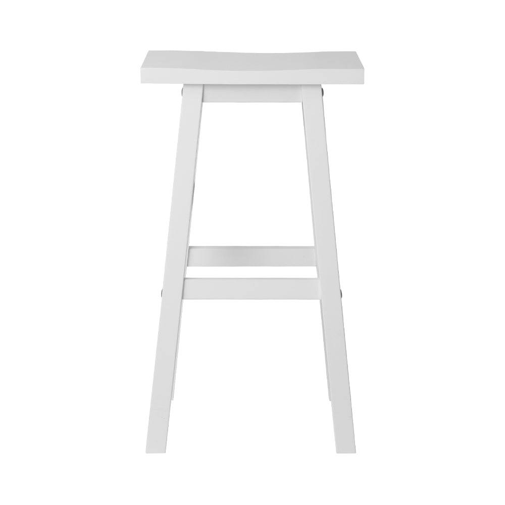 Artiss Bar Stools Kitchen Counter Stools Wooden Chairs White x2