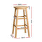 Artiss 2x Bar Stools Round Chairs Wooden Nature
