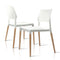 Artiss Set of 4 Wooden Stackable Dining Chairs - White