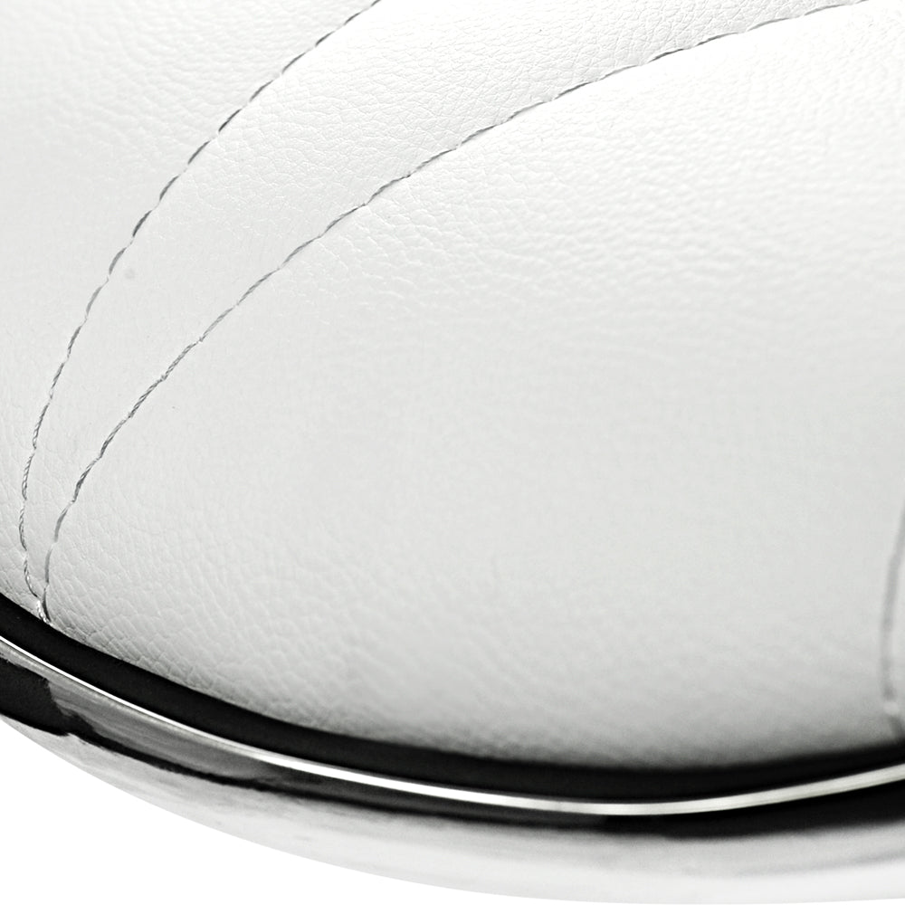Artiss 2x Bar Stools Gas Lift Leather Seat White
