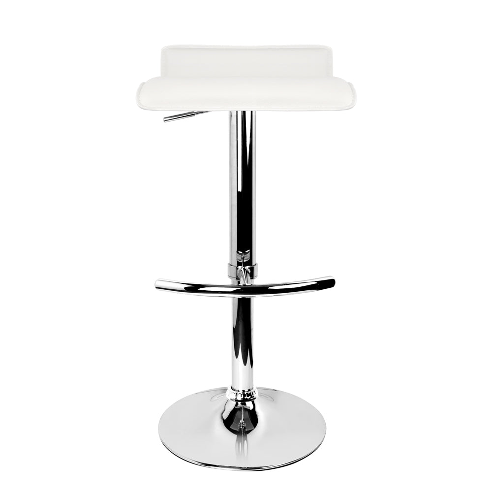 Artiss 2x Bar Stools Adjustable Gas Lift Chairs White