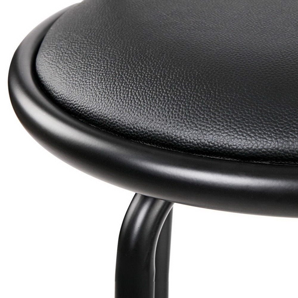 Black Swivel Bar Stools, PU Leather, Set of 4, Artiss