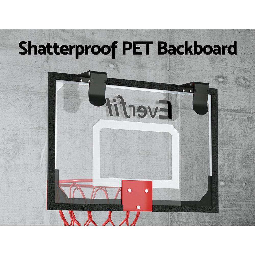 Everfit 23" Mini Basketball Hoop Backboard Door Wall Mounted Sports Kids Black