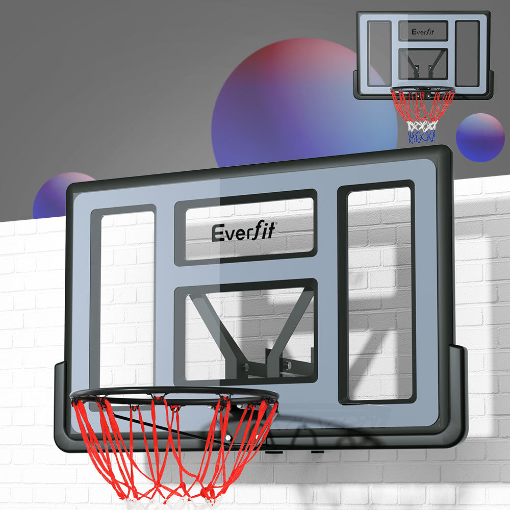 Everfit 45" Basketball Hoop Backboard Wall Mounted Ring Net Sports Pro System