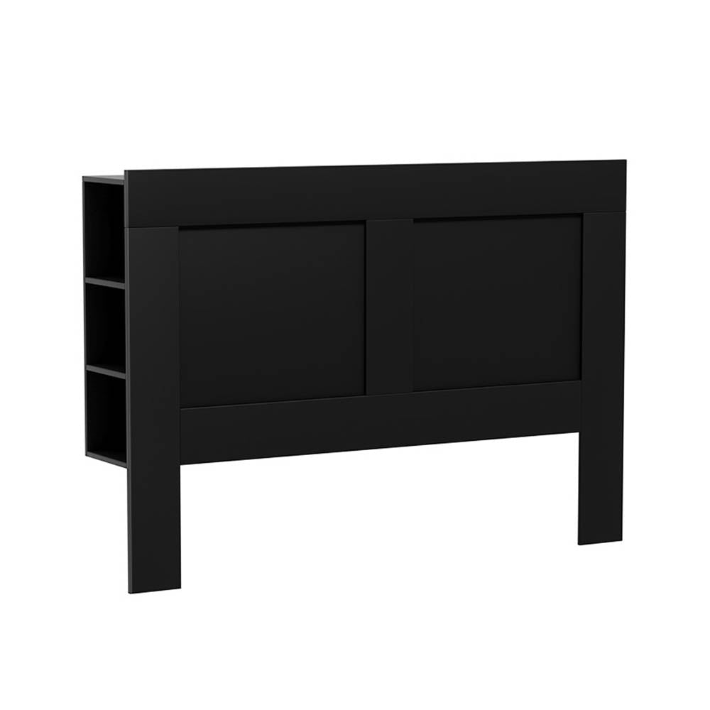 Artiss Bed Frame Double Size Bed Head with Shelves Headboard Bedhead Base Black