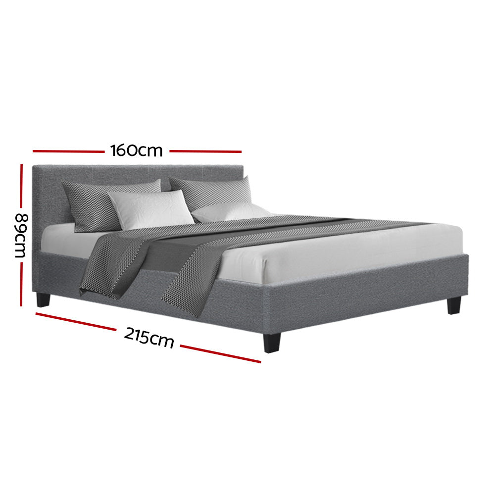 Artiss Bed Frame Queen Size Grey NEO