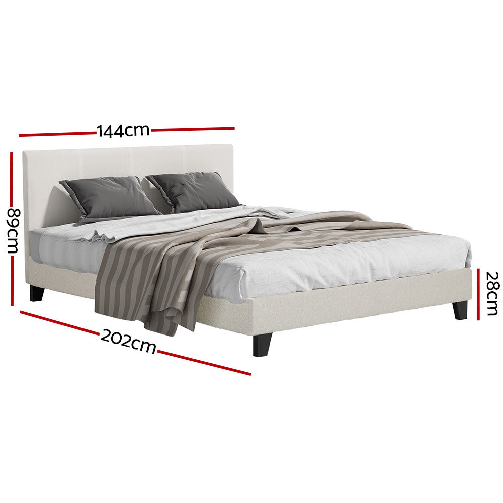 Artiss Bed Frame Double Size Boucle NEO