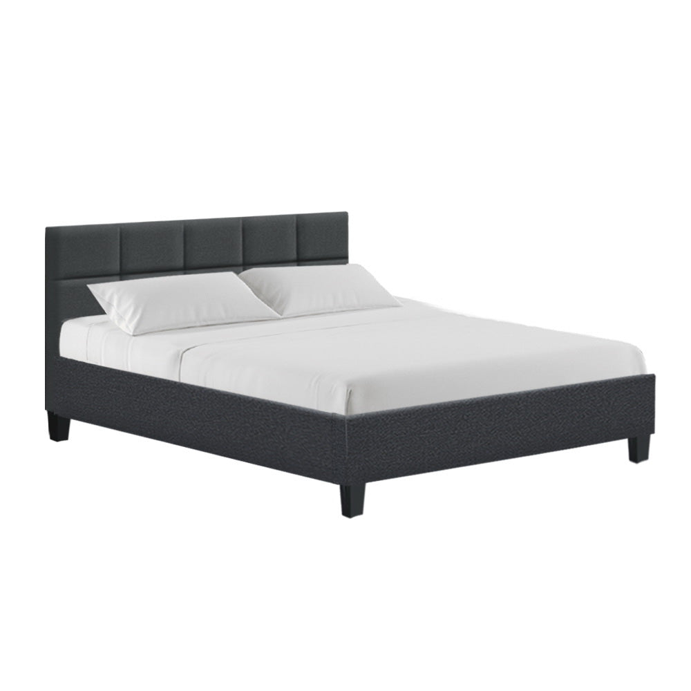 Artiss Bed Frame Queen Size Charcoal TINO