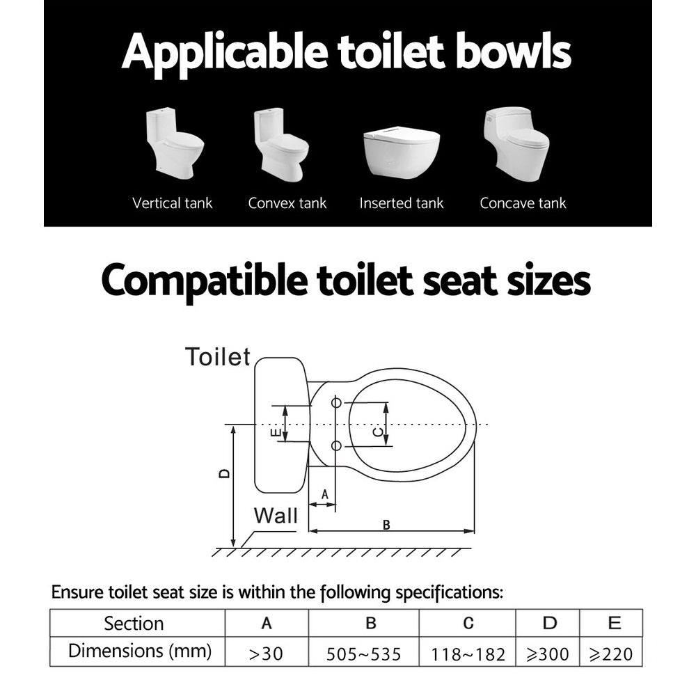 Cefito Bidet Electric Toilet Seat Cover Knob Control