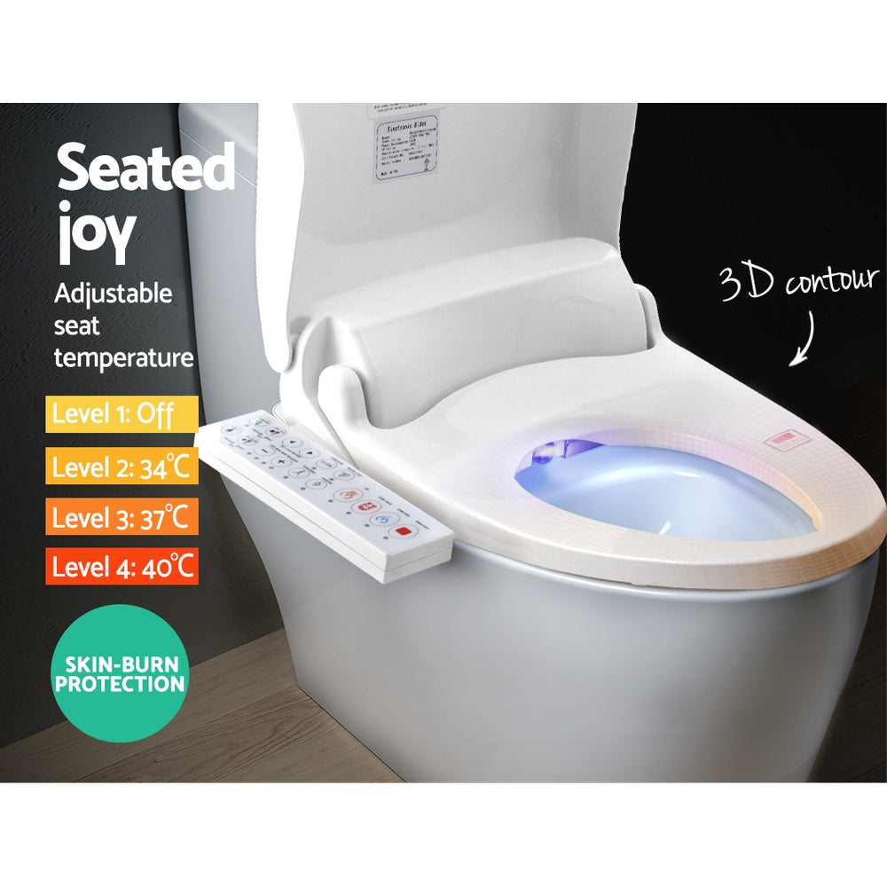 Smart Waterproof Electric Bidet Seat w/ Sensors & LED - Cefito