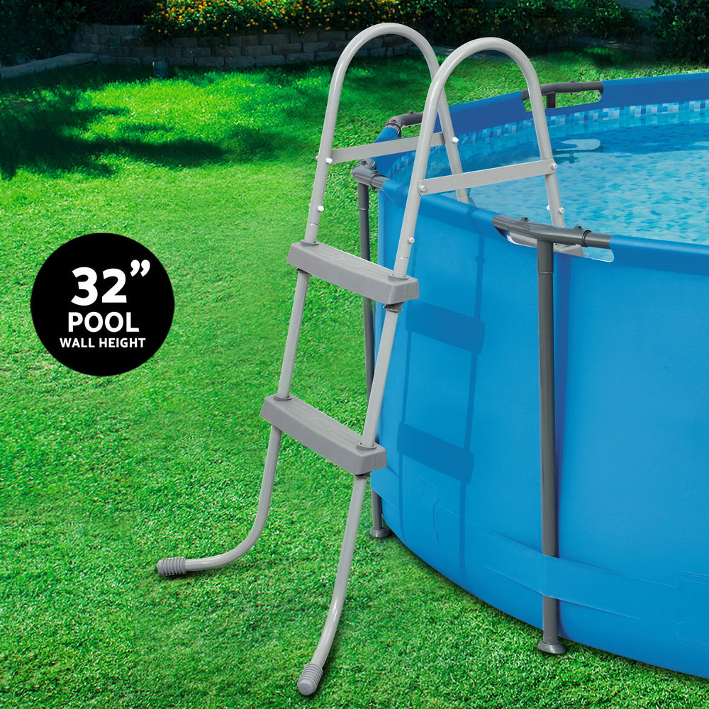 Rust-Resistant Pool Ladder 84cm 2 Step for Above Ground Bestway