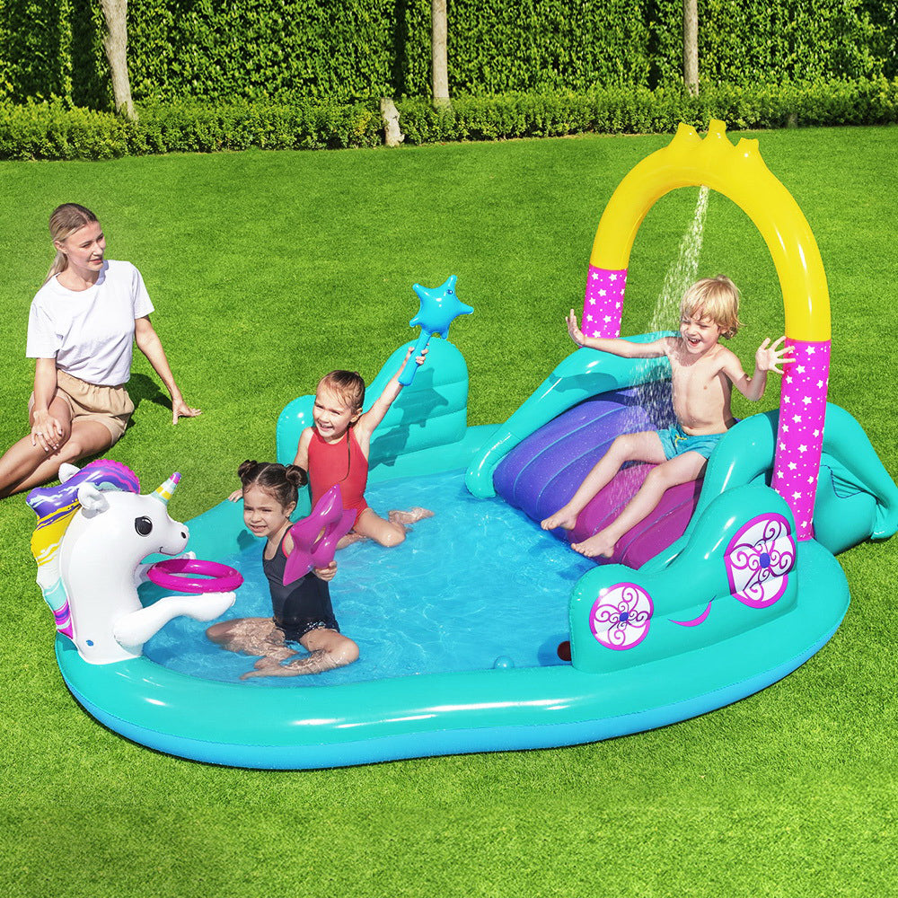 Bestway Kids Pool 274x198x137cm Inflatable Above Ground Swimming Play Pools 220L