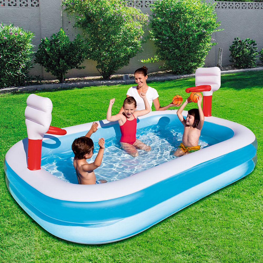 Bestway Kids Pool 251x168x102cm Inflatable Above Ground Swimming Play Pools 636L