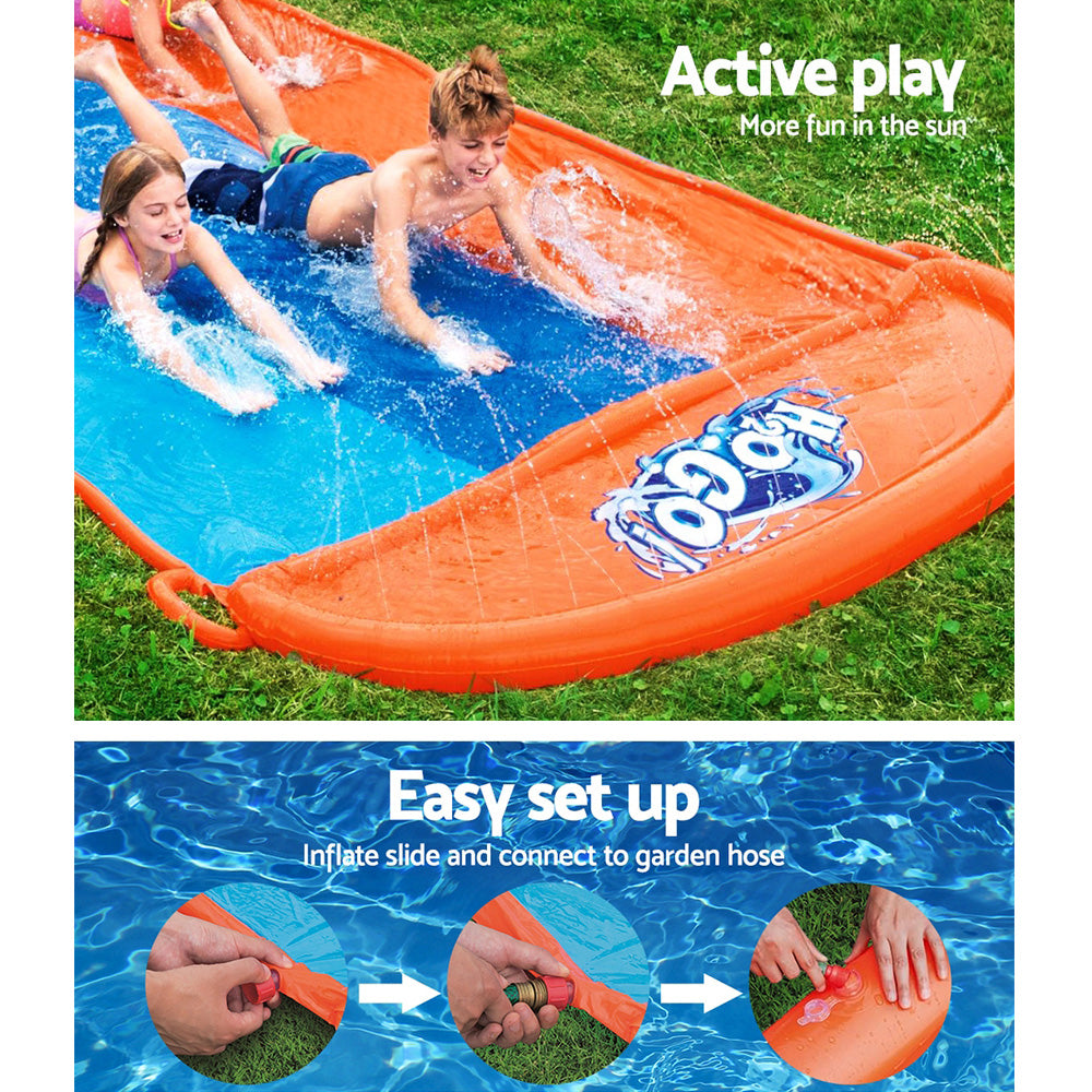 Triple Lane Kids Water Slide with Jets & Pool - Bestway