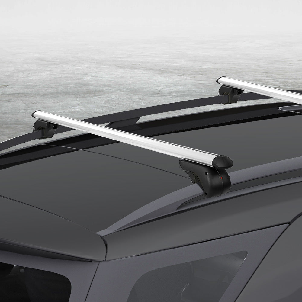 Universal Car Roof Racks Pod Cross Bars Aluminium Adjustable 123cm Sliver