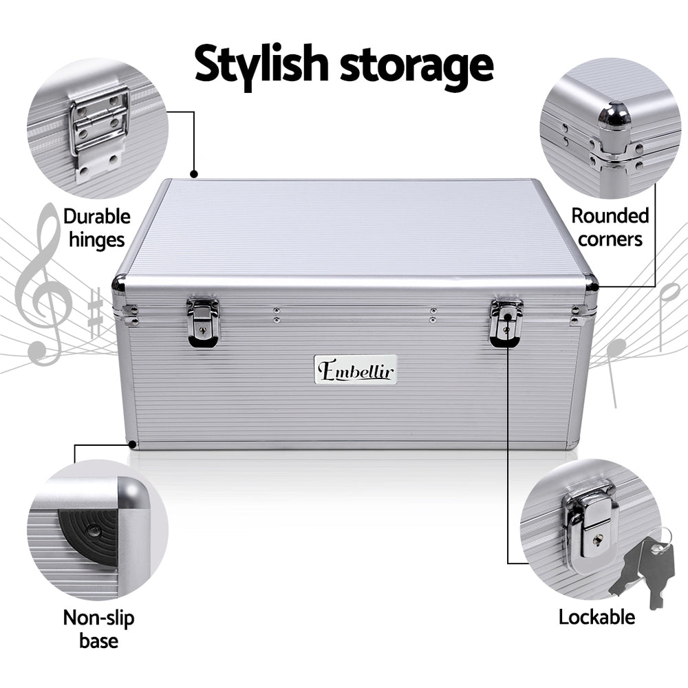 Embellir CD Case DVD Cases Storage Box 500 Discs Aluminium Case DVD Folders