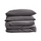 Cosy Club Washed Cotton Quilt Set Double Black