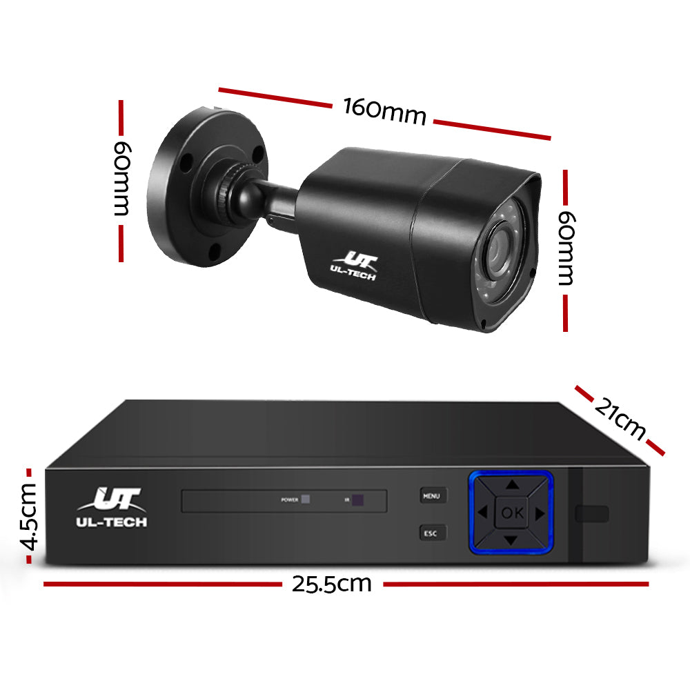 UL-tech CCTV Security System 4CH DVR 4 Cameras 2TB Hard Drive
