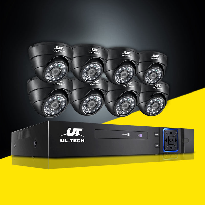 UL-tech 1080P CCTV Security Camera 8CH Dome DVR
