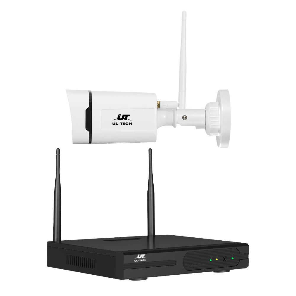 UL-tech Wireless CCTV Security System 8CH NVR 3MP 4 Square Cameras 2TB