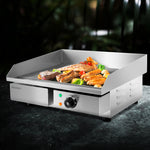 3000W Electric Griddle BBQ Grill 55cm, Stainless Steel - Devanti