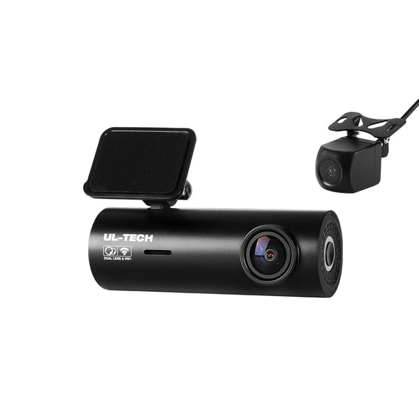 UL-tech 4K Dash Camera Front and Rear Dash Cam DVR WiFi Free Hardwire 64GB Card