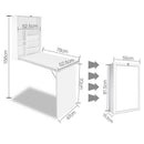 Artiss Foldable Desk with Bookshelf - White