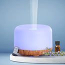 DEVANTI Aroma Diffuser Aromatherapy LED Night Light Air Humidifier Purifier Light Wood Grain 500ml