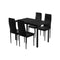 Artiss Dining Chairs and Table Dining Set 4 Chair Set Of 5 Wooden Top Black