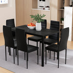 Contemporary 6-Seater Dining Set - MDF & Metal - Artiss