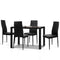 Artiss Astra 5-Piece Dining Table and Chairs Sets - Black